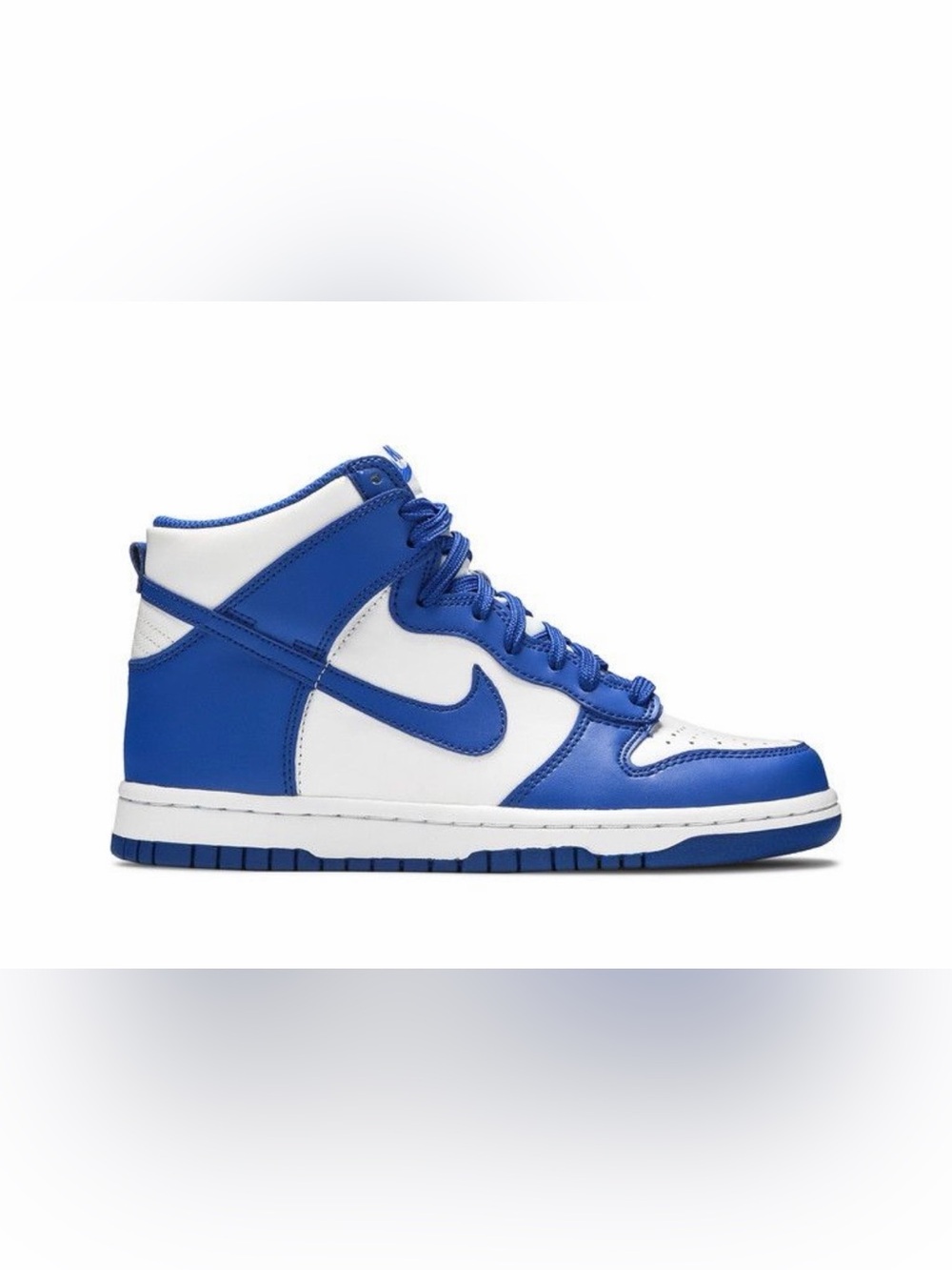 Nike Blue and White Mid-Top Sneakers